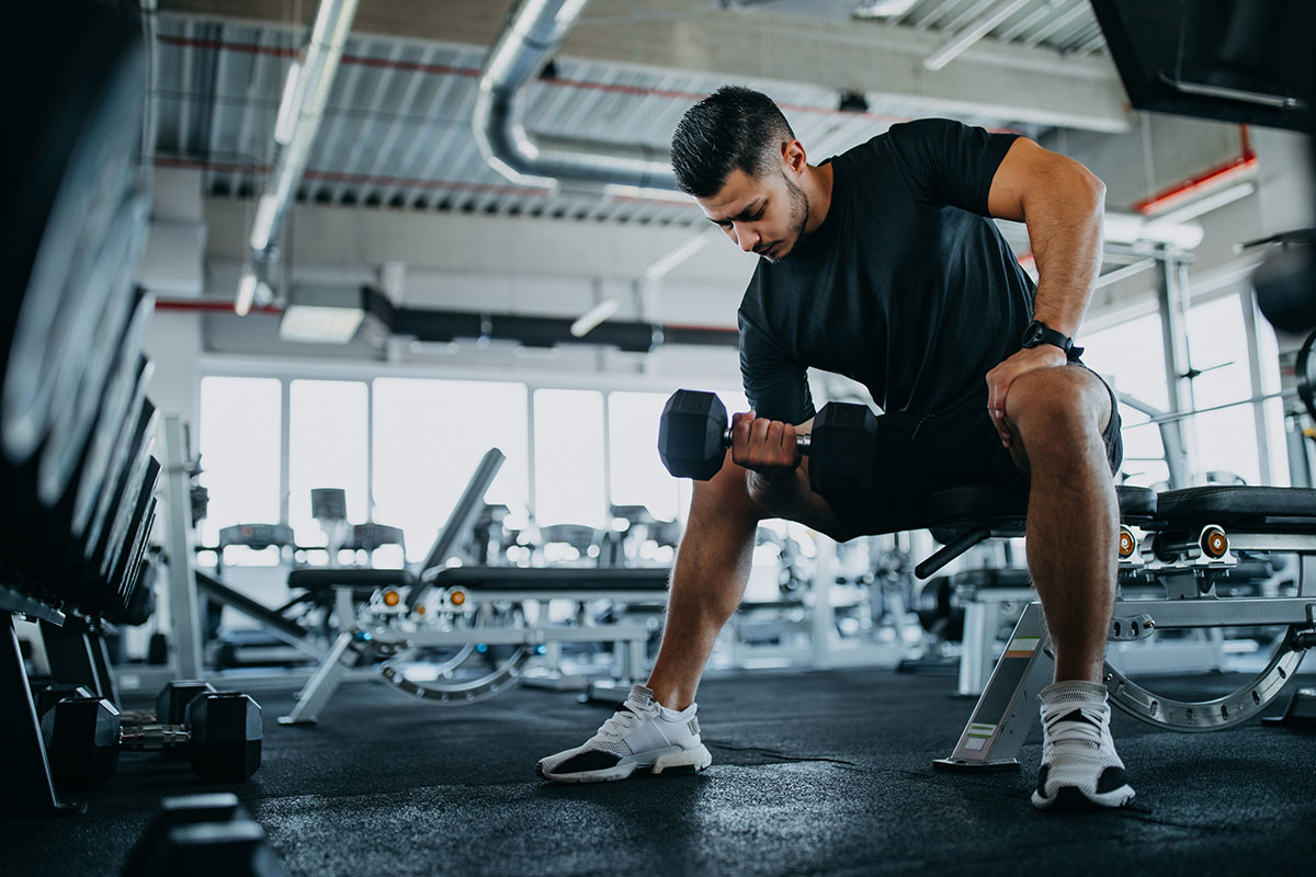 man working out after regenerative medicine the woodlands